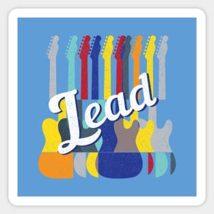 Lead Electric Guitars Retro Style Sticker